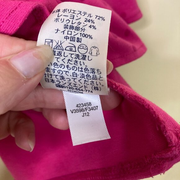 Lands End Girls Dress 4 Pink Polka Dot Ruffle Hem Long Sleeve Polyester Blend - Picture 8 of 8